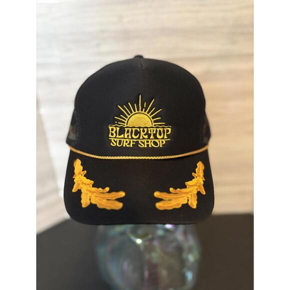 otto Other - BLACKTOP Trucker Hat Captains Snapback Embroidered Blacktop Surf Shop NWT